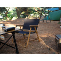 Wood Grain Aluminum fold up easy carry outdoor camping chair camp furniture